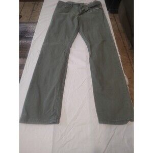 Wrangler Flex Straight Fit Pants Mens 34x34 Green 5 Pocket Workwear 95GRWKR